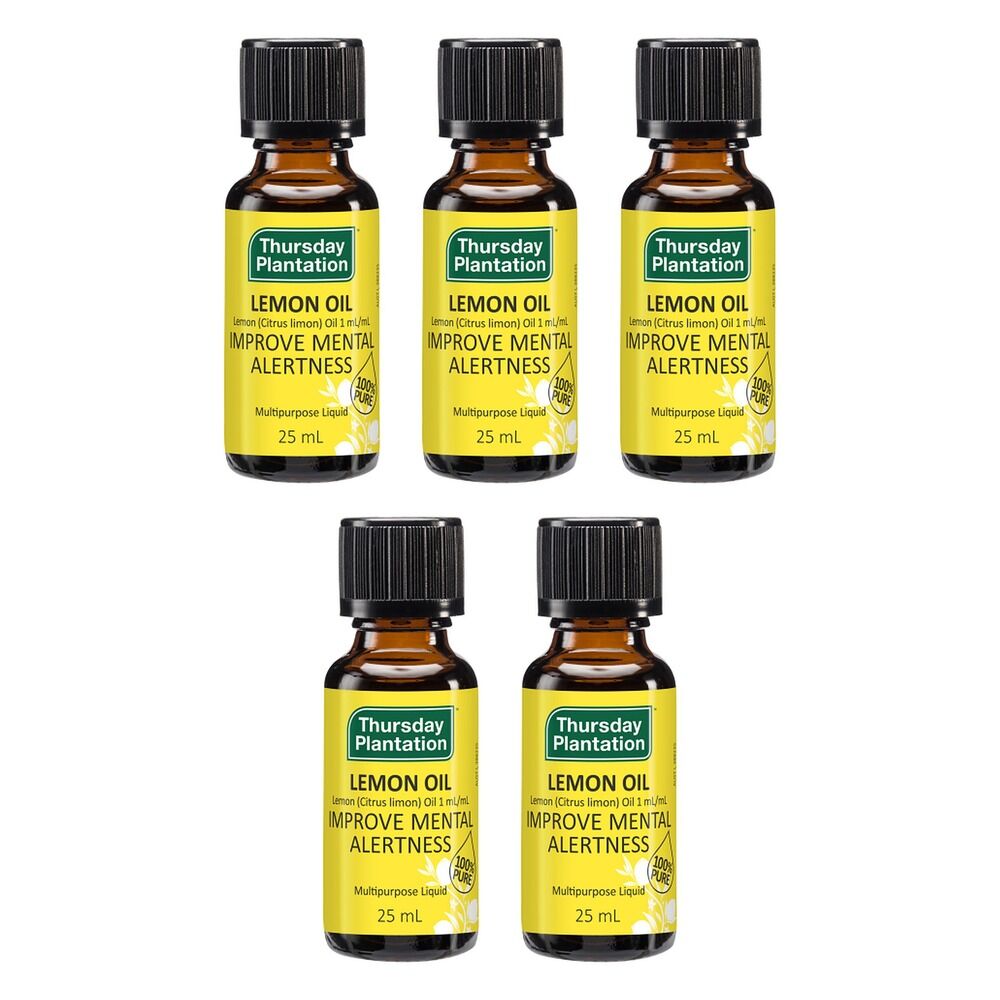 Thursday Plantation 100% Pure Lemon Oil 25mL Pack of 5