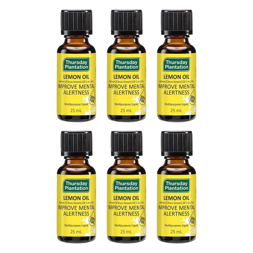 Thursday Plantation 100% Pure Lemon Oil 25mL Pack of 6