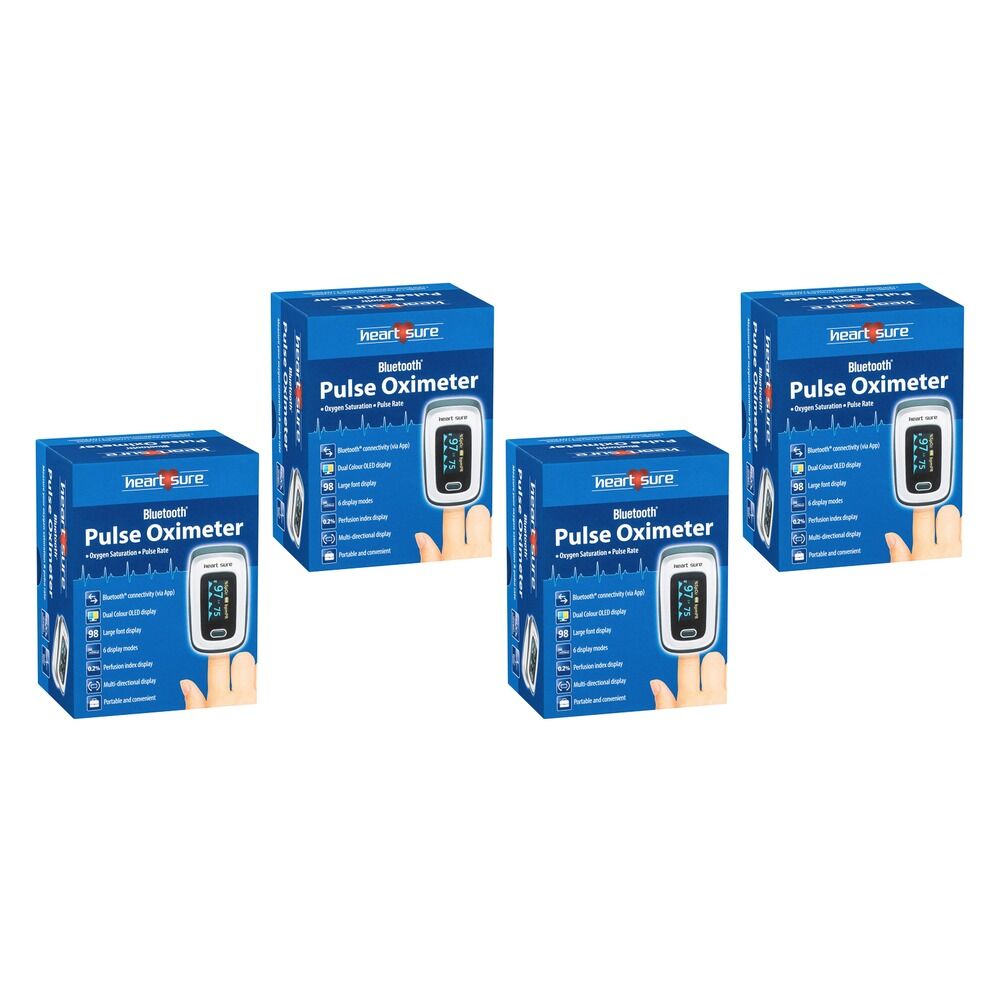Omron Heart Sure Bluetooth Pulse Oximeter Pack of 4