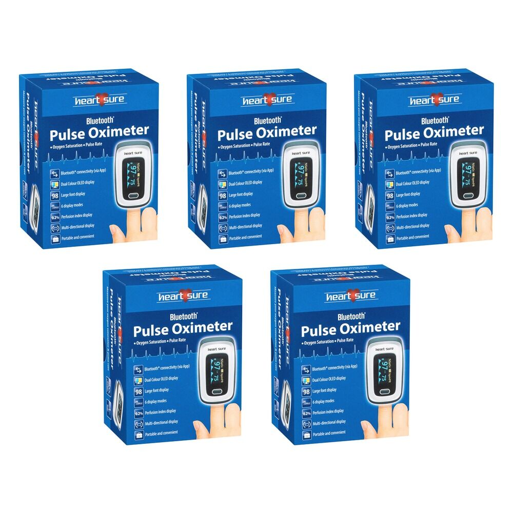 Omron Heart Sure Bluetooth Pulse Oximeter Pack of 5