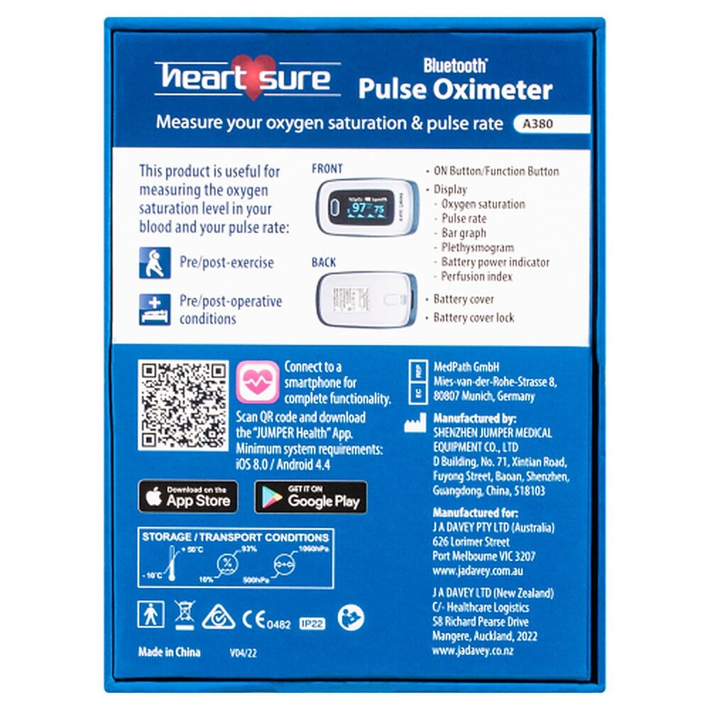 Omron Heart Sure Bluetooth Pulse Oximeter