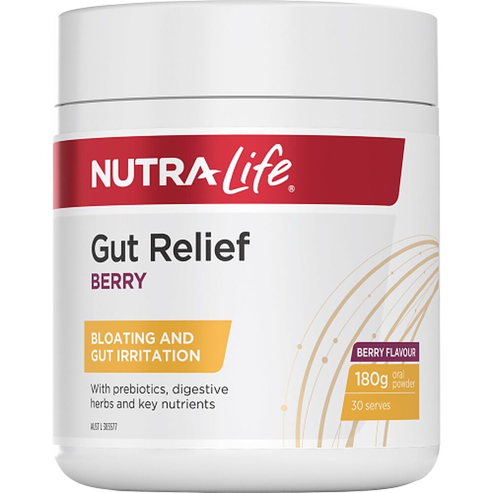 Nutra-Life Gut Relief Berry Flavoured Powder 180g