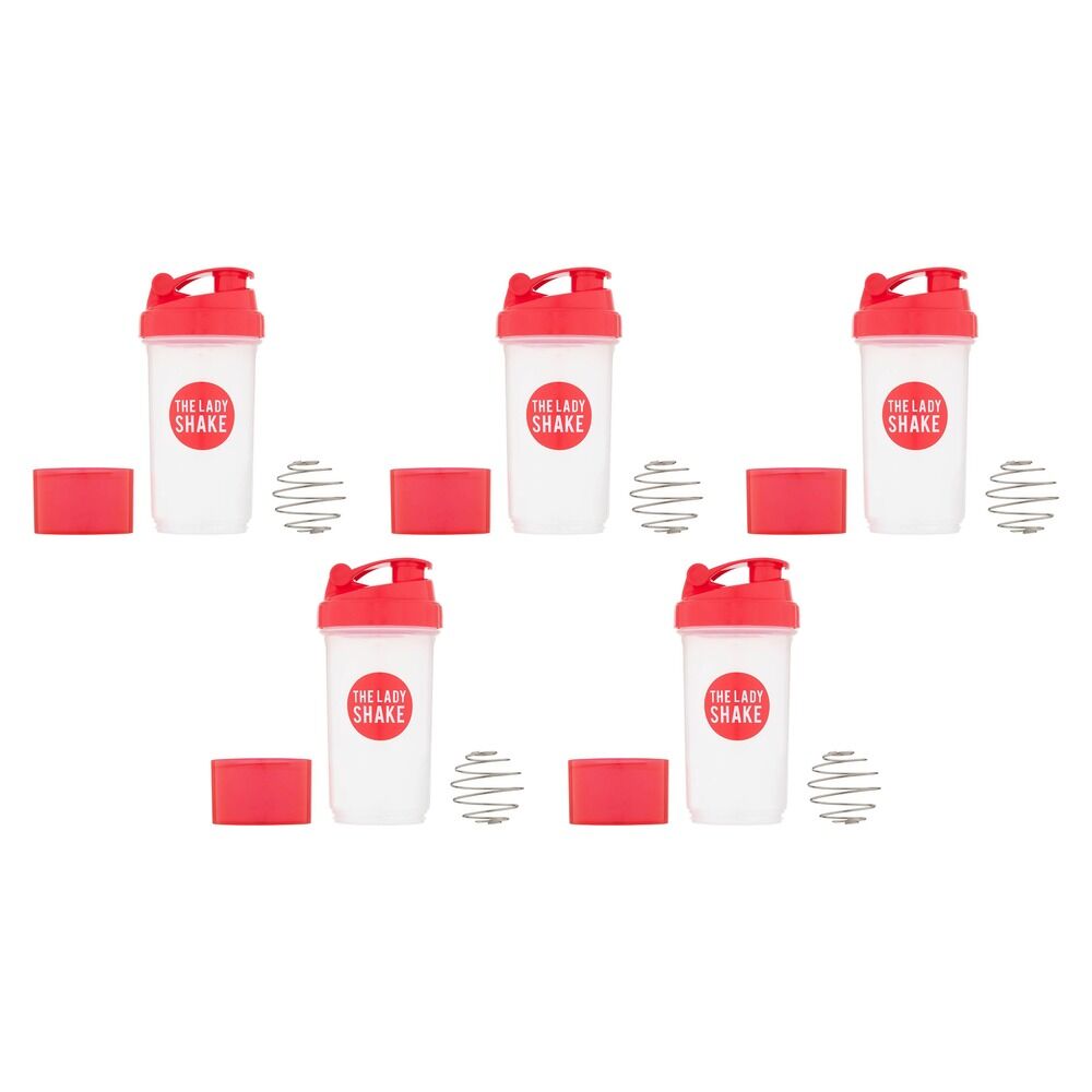 The Lady Shake Shaker Red 600mL Pack of 5