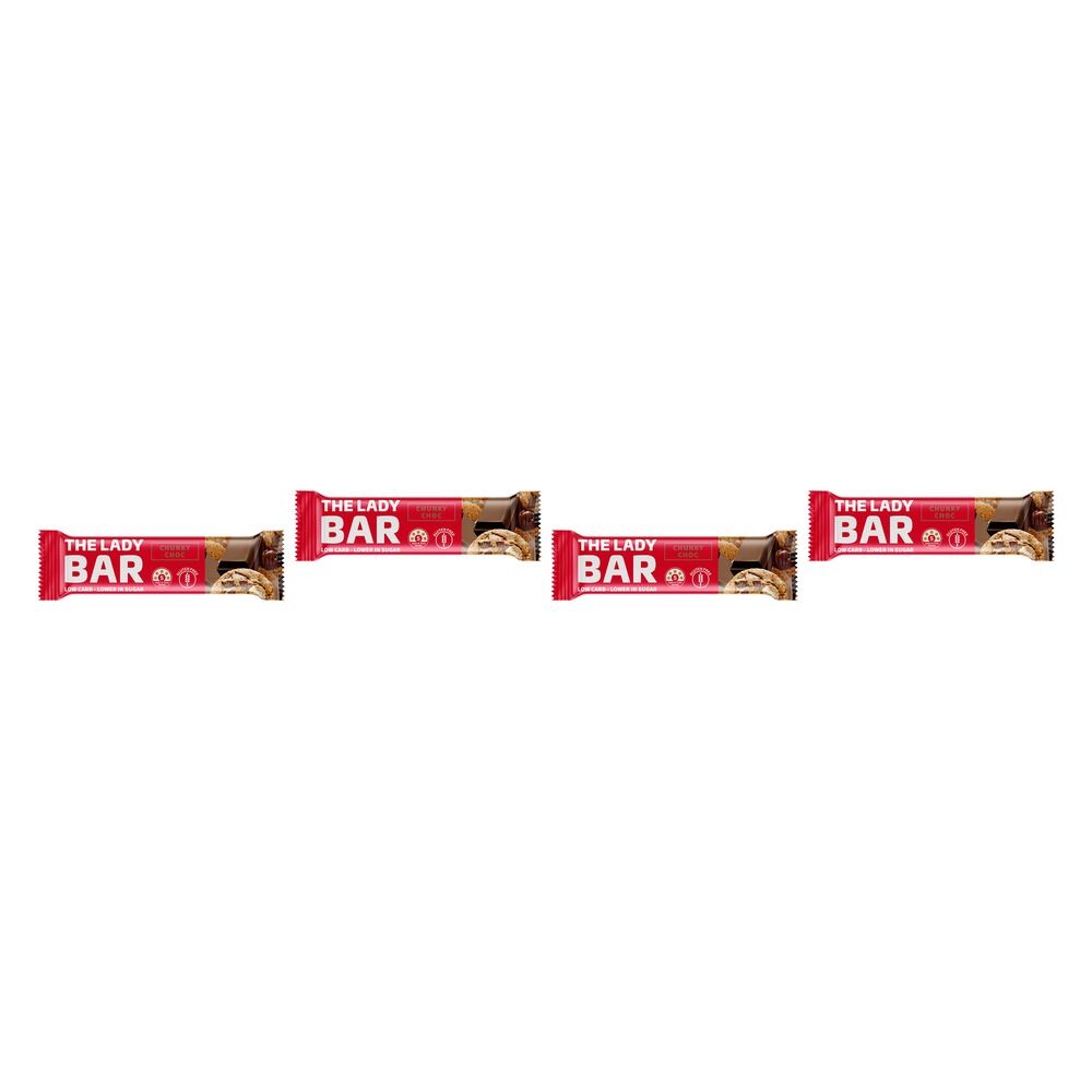 The Lady Shake Bar Chunky Choc 50g x 10 Bundle of 4