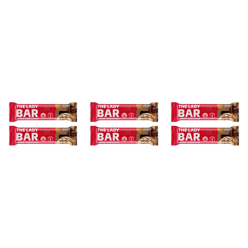 The Lady Shake Bar Chunky Choc 50g x 10 Bundle of 6