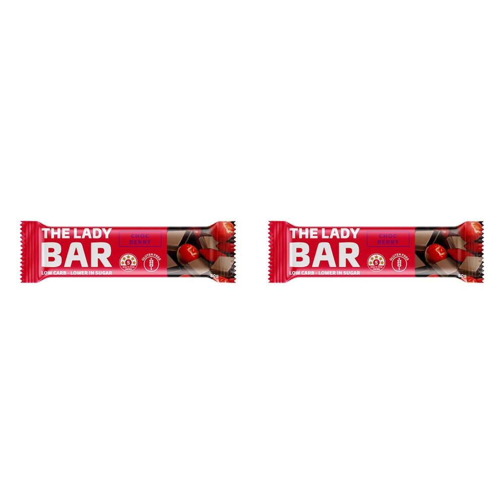 The Lady Shake Bar Choc Berry 50g x 10 Bundle of 2