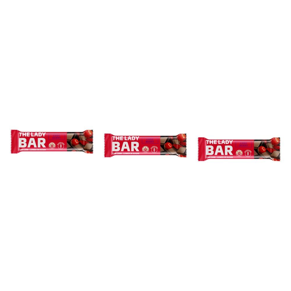 The Lady Shake Bar Choc Berry 50g x 10 Bundle of 3