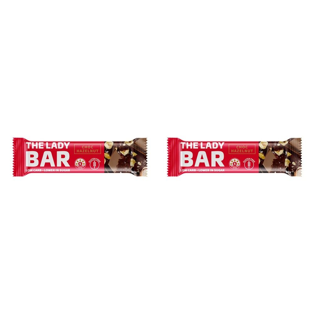 The Lady Shake Bar Choc Hazelnut 50g x 10 Bundle of 2
