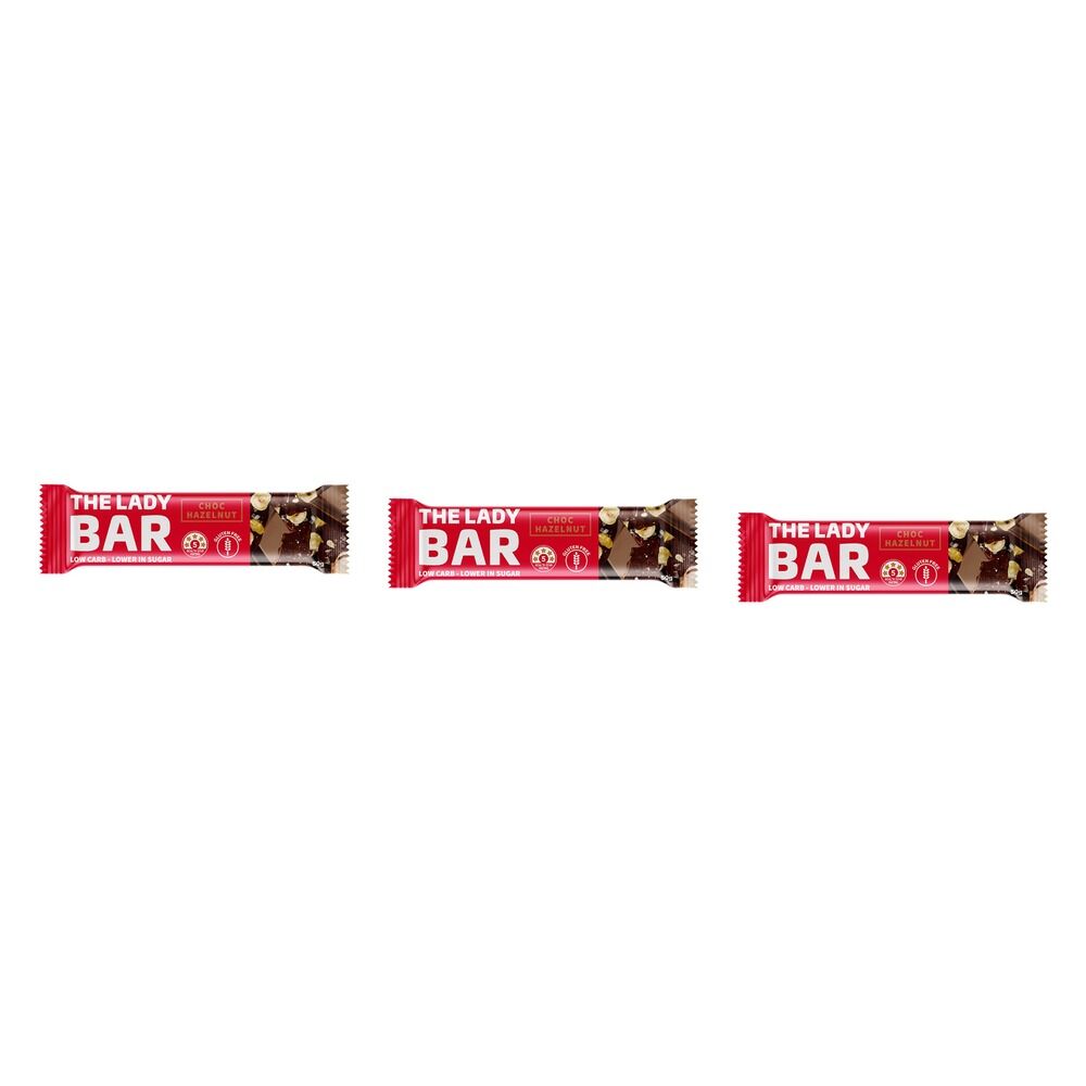 The Lady Shake Bar Choc Hazelnut 50g x 10 Bundle of 3