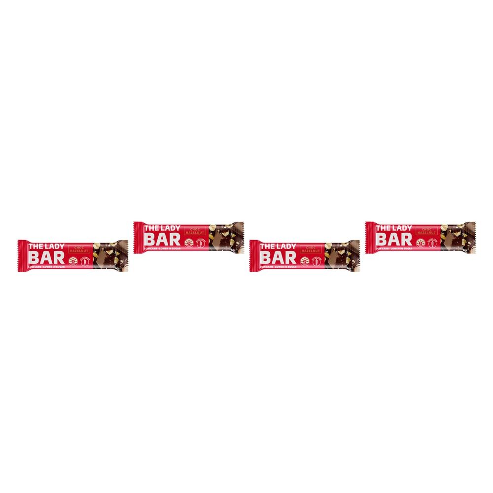 The Lady Shake Bar Choc Hazelnut 50g x 10 Bundle of 4