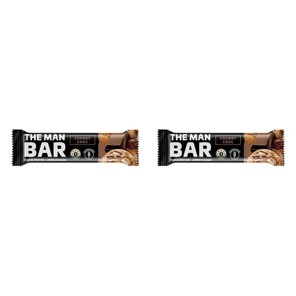 The Man Shake Bar Chunky Choc 50g x 10 Bundle of 2