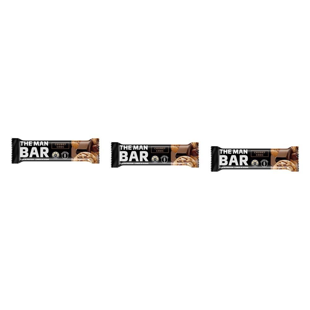 The Man Shake Bar Chunky Choc 50g x 10 Bundle of 3