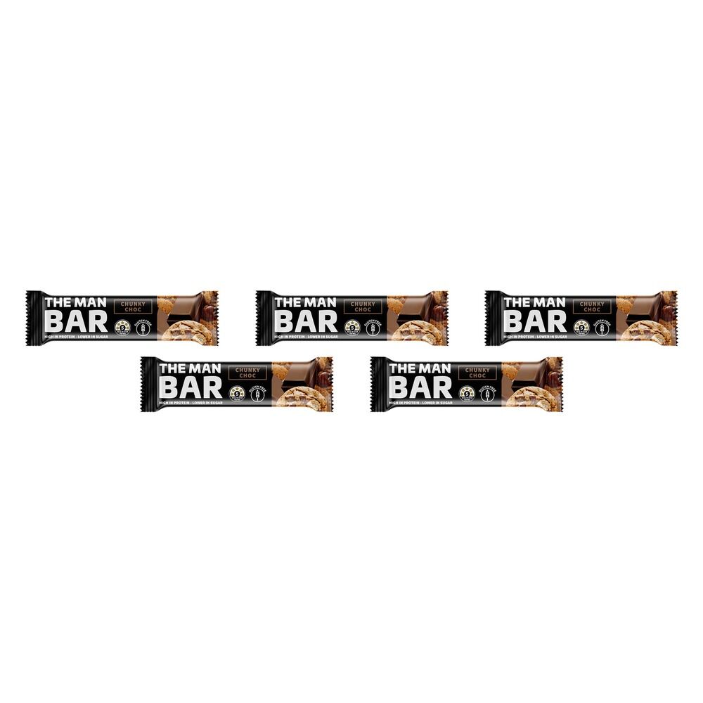 The Man Shake Bar Chunky Choc 50g x 10 Bundle of 5