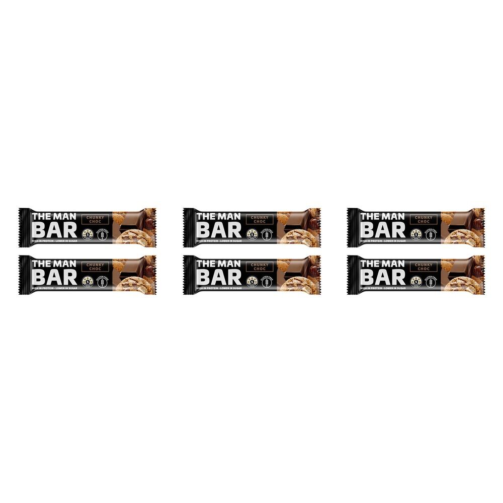 The Man Shake Bar Chunky Choc 50g x 10 Bundle of 6