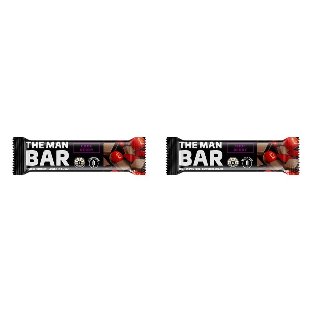 The Man Shake Bar Choc Berry 50g x 10 Bundle of 2