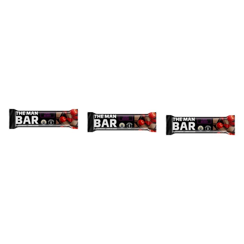 The Man Shake Bar Choc Berry 50g x 10 Bundle of 3