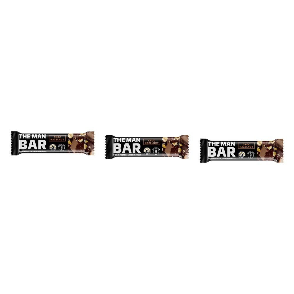 The Man Shake Bar Choc Hazelnut 50g x 10 Bundle of 3