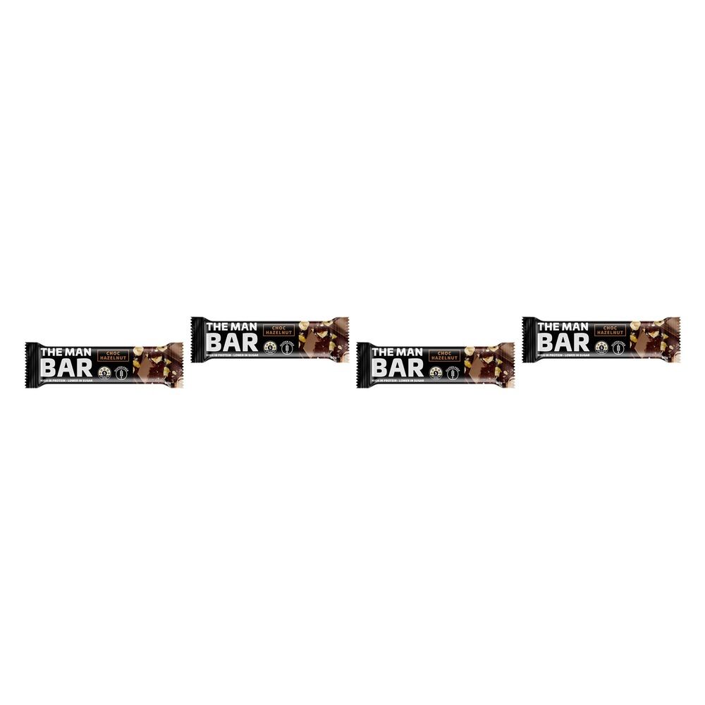 The Man Shake Bar Choc Hazelnut 50g x 10 Bundle of 4
