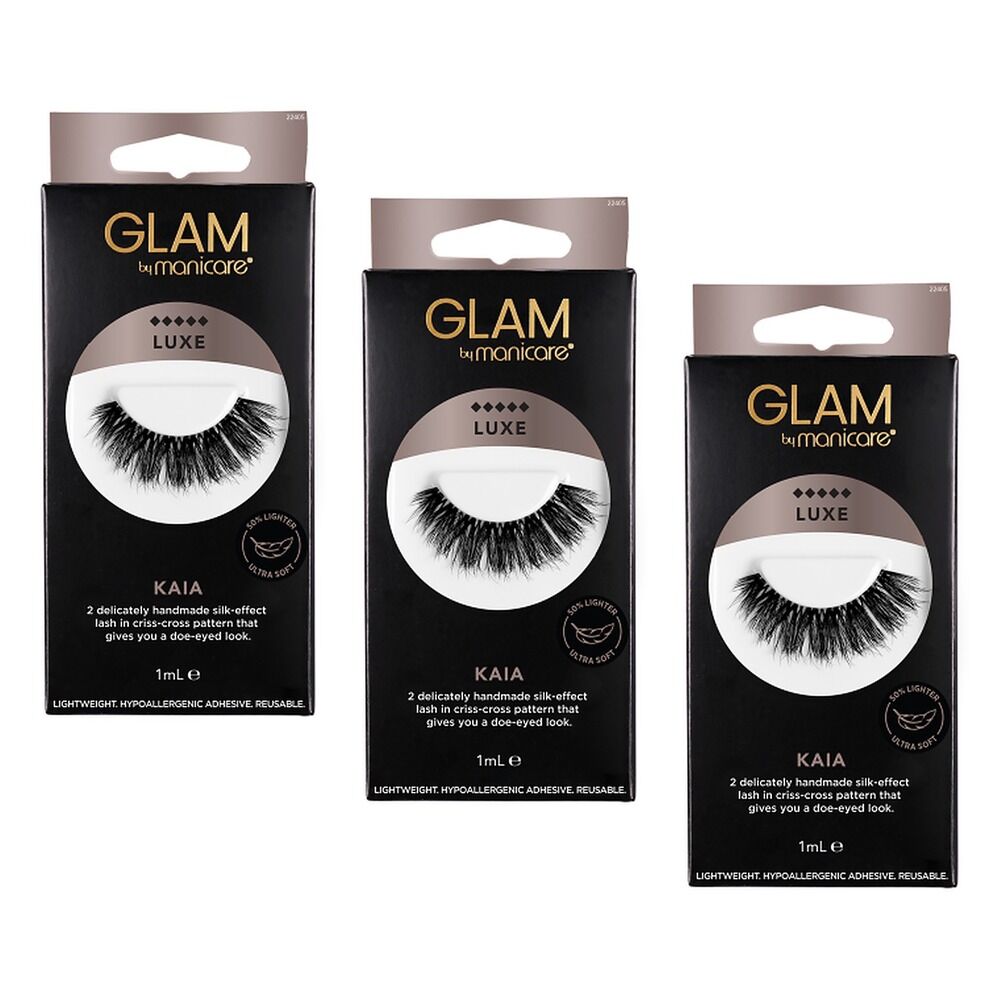 Glam by Manicare Kaia Luxe Lashes Pack of 3