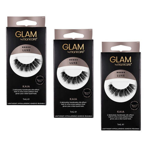 Glam by Manicare Kaia Luxe Lashes Pack of 3