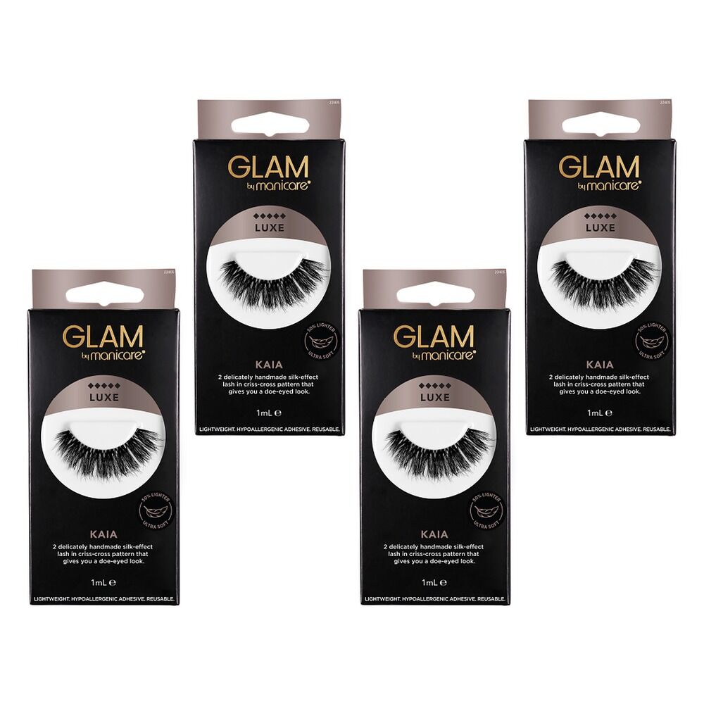 Glam by Manicare Kaia Luxe Lashes Pack of 4