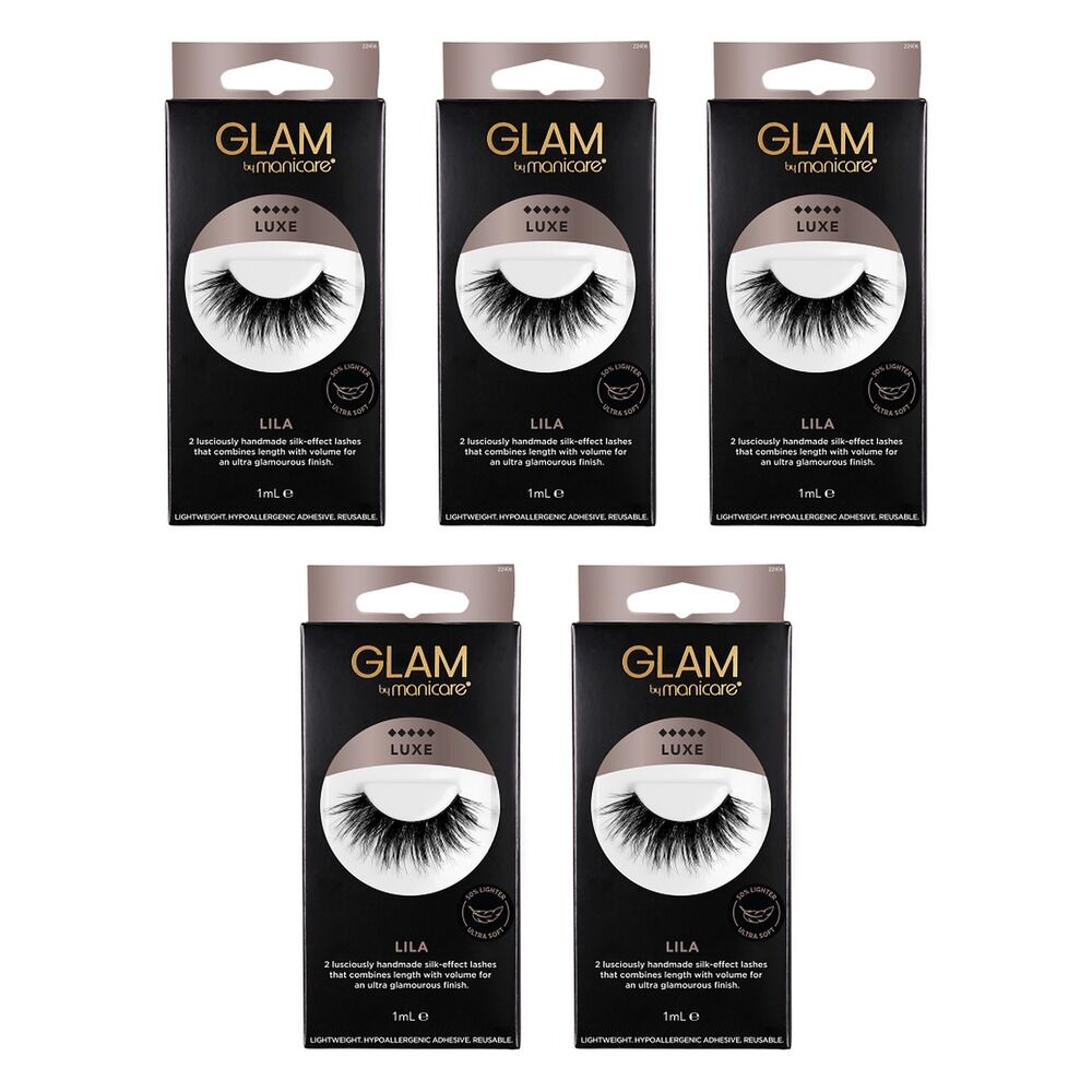 Glam by Manicare Lila Luxe Lashes Pack of 5