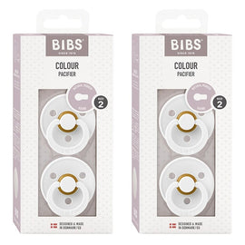 Bibs Colour Pacifier White Size 2 2 Pack Bundle of 2