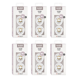 Bibs Colour Pacifier White Size 2 2 Pack Bundle of 6