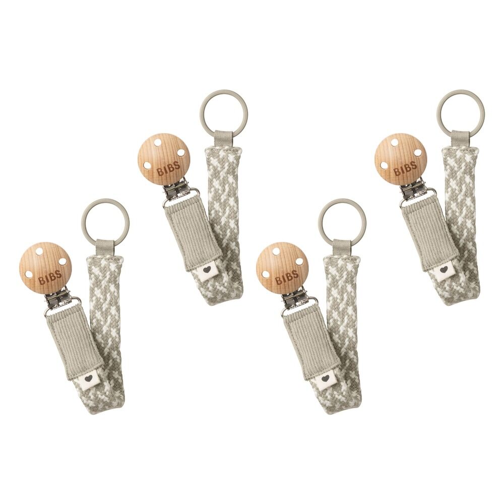 Bibs Paci Braid Ivory Pack of 4
