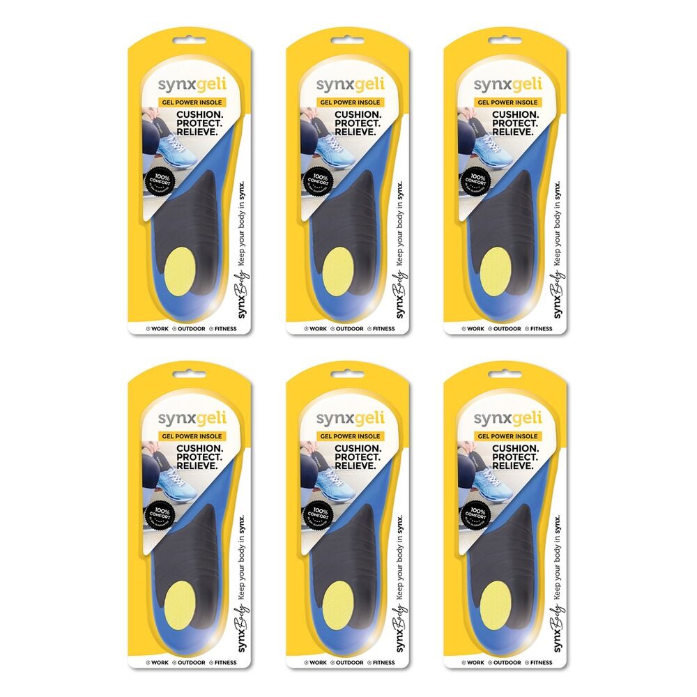 Synx Synxgeli Power Insoles Small Pack of 6