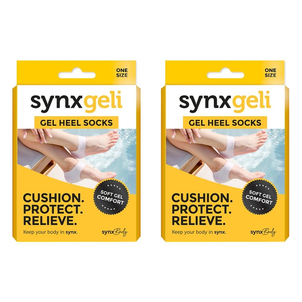Synx Synxgeli Gel Heel Socks Pack of 2