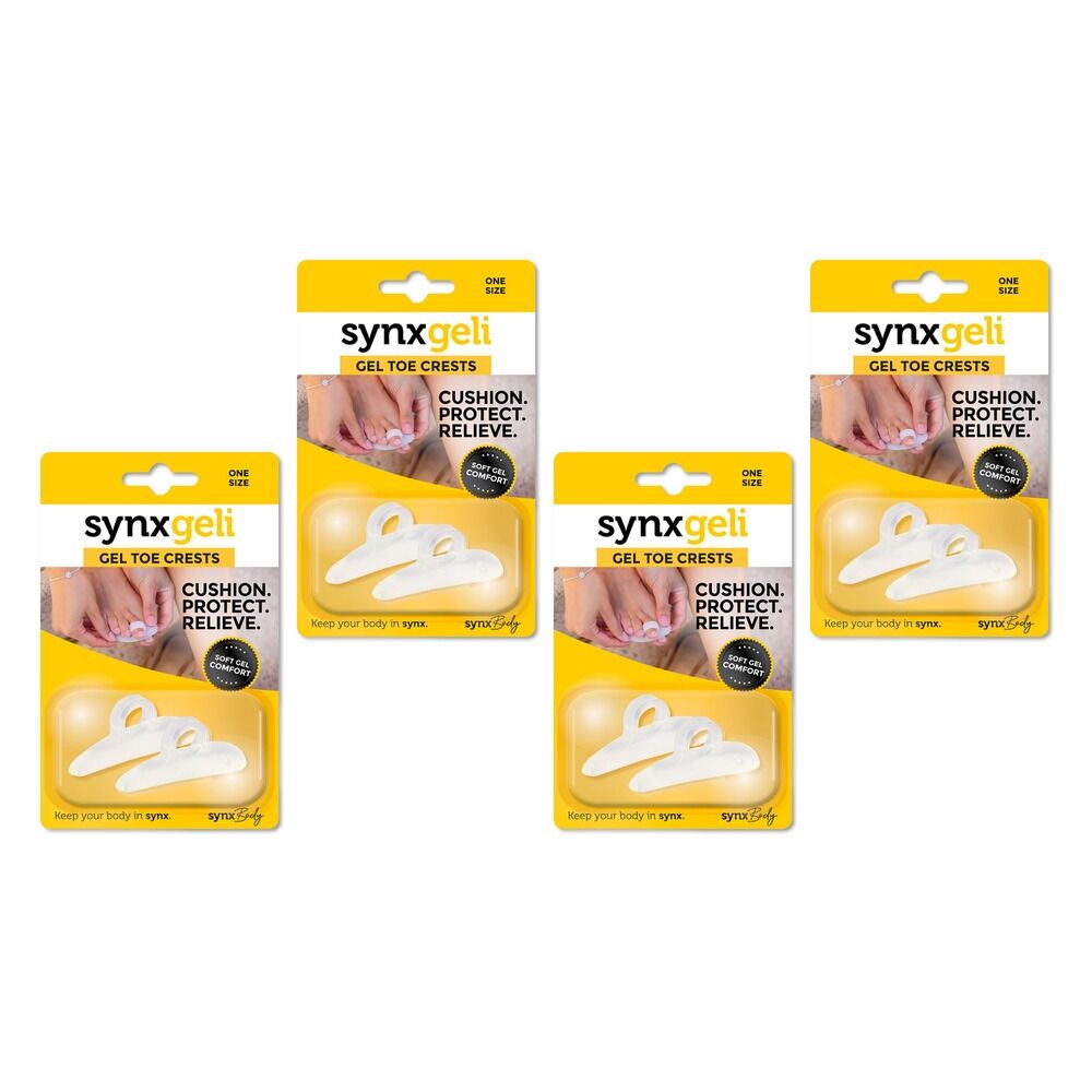 Synx Synxgeli Toe Crests 2 Pack Bundle of 4