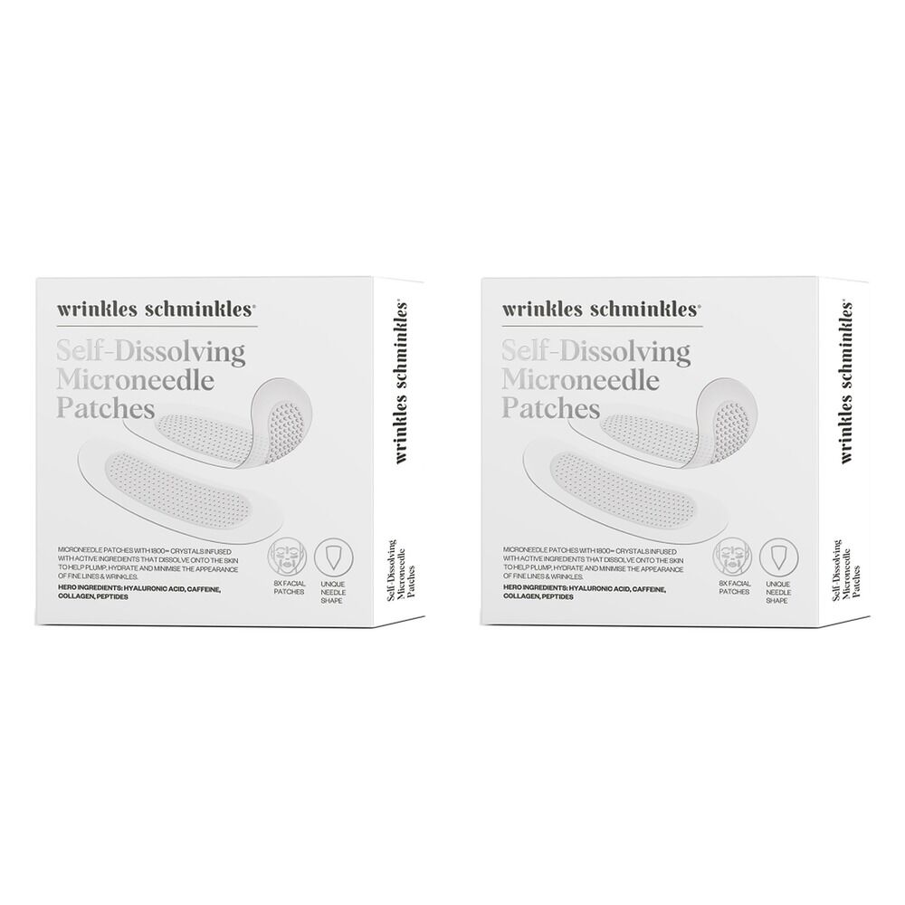 Wrinkles Schminkles Self-Dissolving Microneedle Patches 8 Pack Bundle of 2