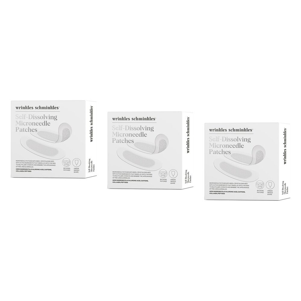 Wrinkles Schminkles Self-Dissolving Microneedle Patches 8 Pack Bundle of 3