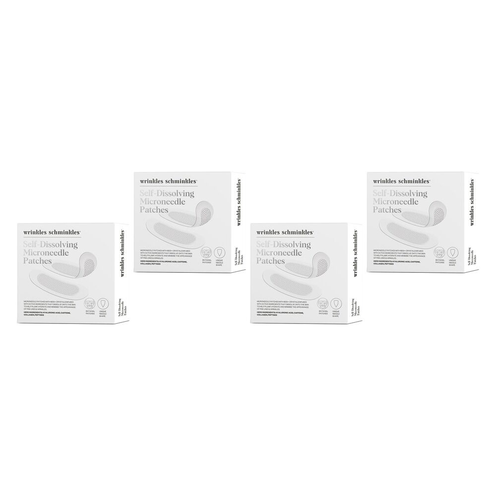 Wrinkles Schminkles Self-Dissolving Microneedle Patches 8 Pack Bundle of 4