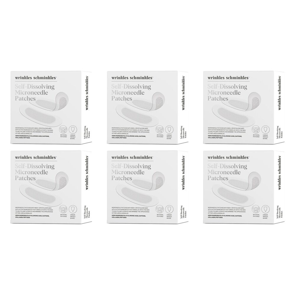 Wrinkles Schminkles Self-Dissolving Microneedle Patches 8 Pack Bundle of 6