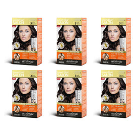 Lovercare Hair Salon Color Shampoo 3 Dark Brown Pack of 6