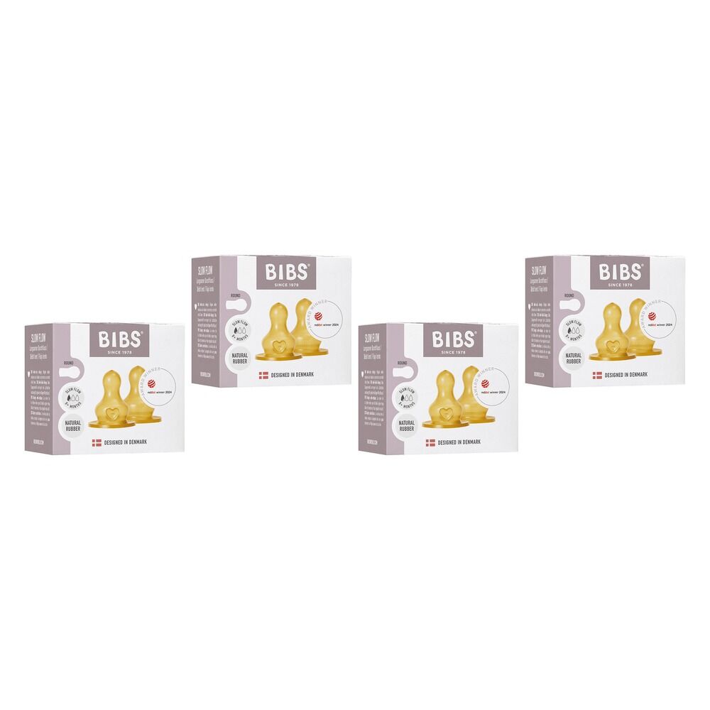Bibs Bottle Nipple Slow Flow 2 Pack Bundle of 4
