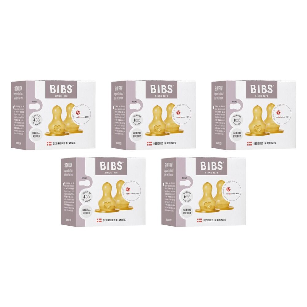 Bibs Bottle Nipple Slow Flow 2 Pack Bundle of 5