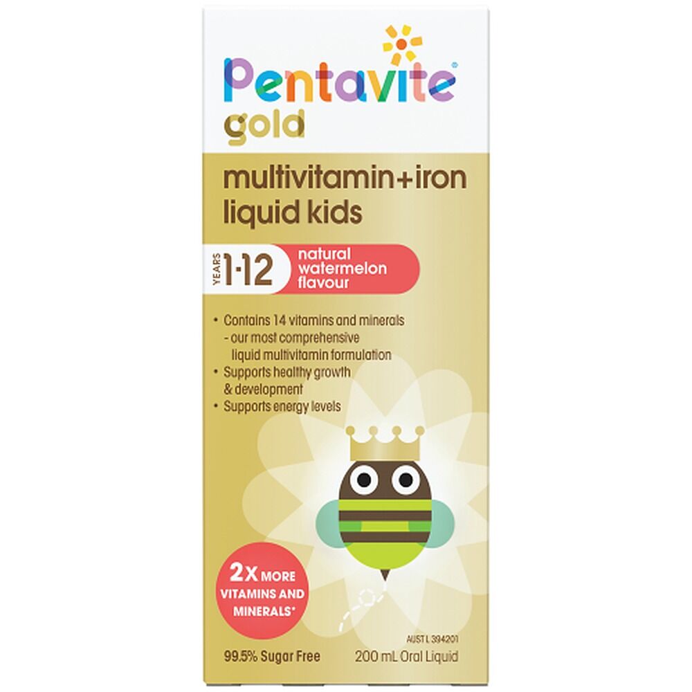 Penta-vite Gold Multivitamin + Iron Liquid Kids 200mL