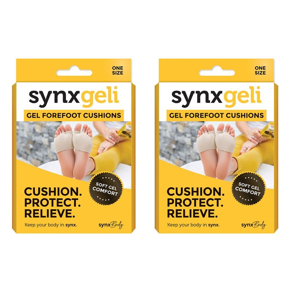 Synx Synxgeli Forefoot Cushions 2 Pack Bundle of 2