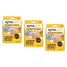 Synx Synxgeli Forefoot Cushions 2 Pack Bundle of 3