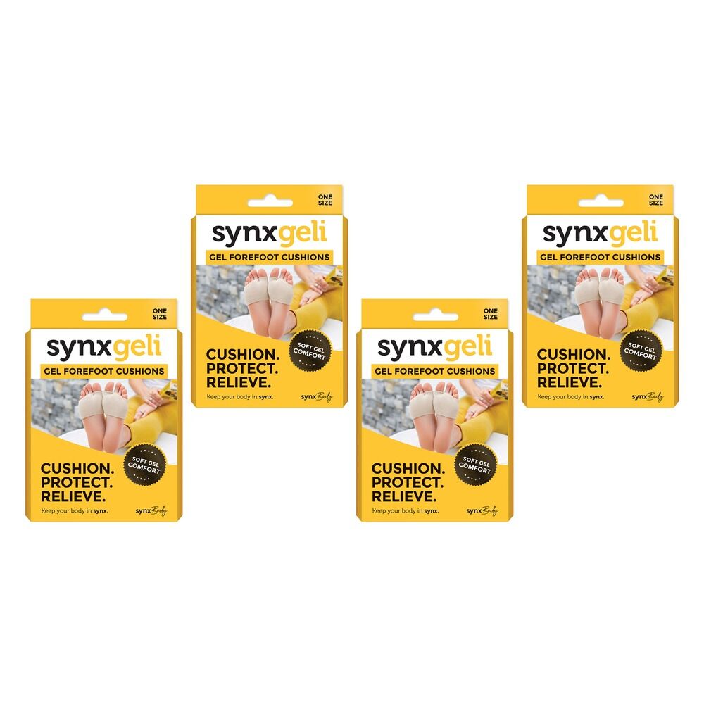 Synx Synxgeli Forefoot Cushions 2 Pack Bundle of 4