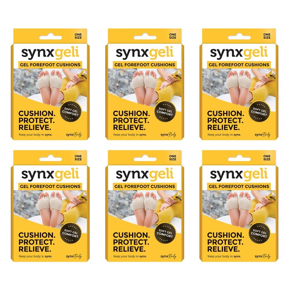 Synx Synxgeli Forefoot Cushions 2 Pack Bundle of 6