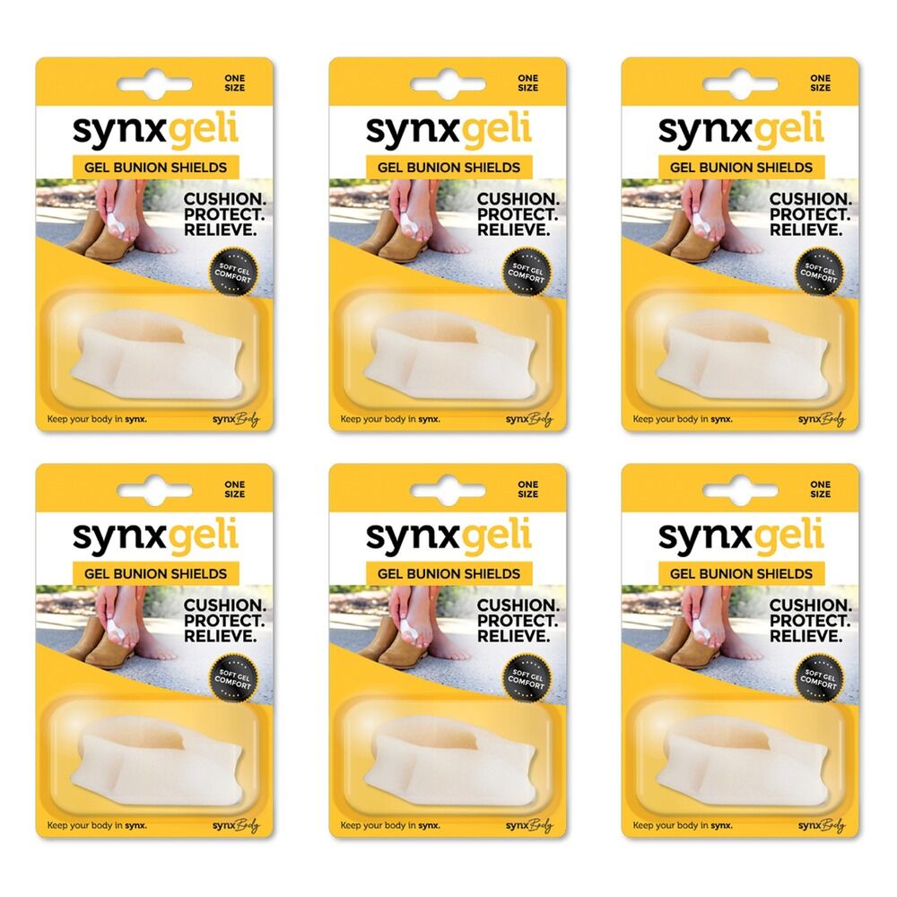 Synx Synxgeli Bunion Shields With Toe Separator 2 Pack Bundle of 6