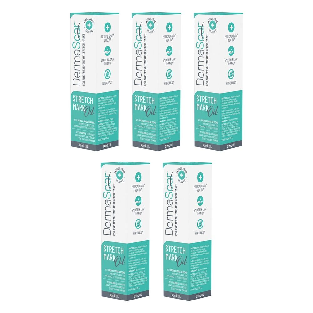DermaScar Stretch Marks Oil 60mL Pack of 5