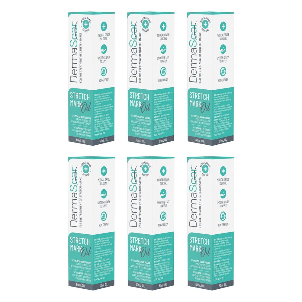 DermaScar Stretch Marks Oil 60mL Pack of 6
