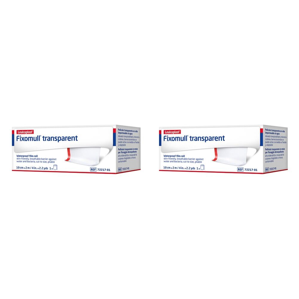 Fixomull Transparent Wide Area Fixation 10cmx2m Pack of 2
