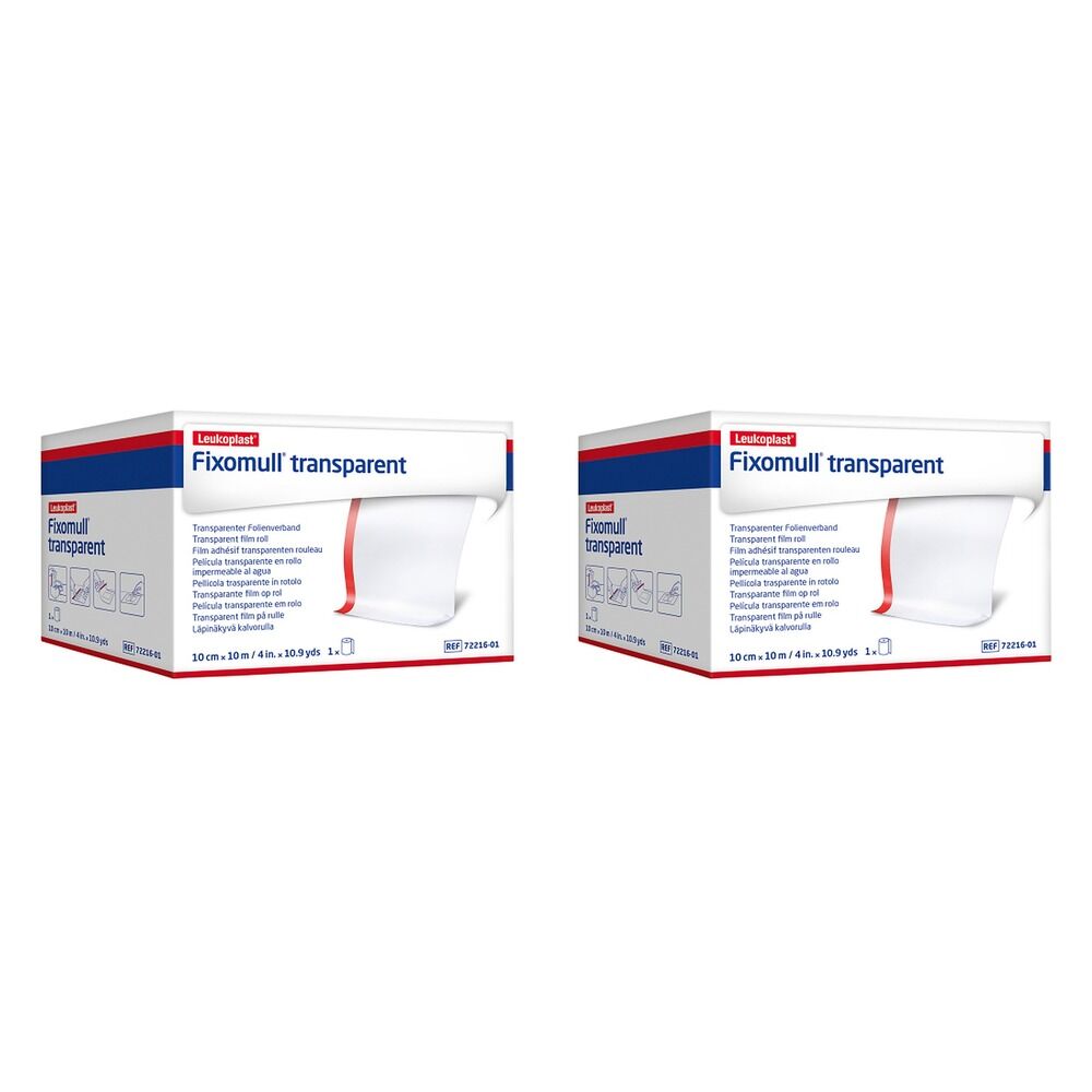 Fixomull Transparent Wide Area Fixation 5cmx10m Pack of 2