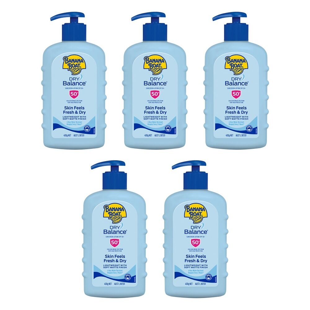 Banana Boat Dry Balance Sunscreen Lotion SPF 50+ 400g Pack of 5